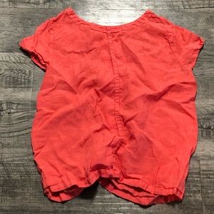 Linen Top w/ wooden buttons